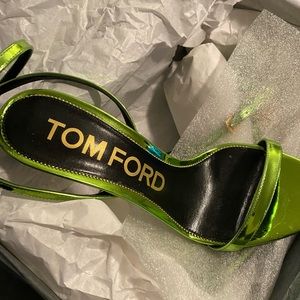TOM FORD
105mm Lock Metallic Stiletto Sandals